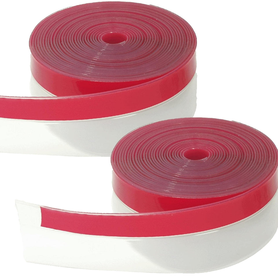 Brandzini Clear Weather Stripping Tape close-up showing adhesive and seal for draft blocking