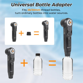Brarvagur portable bidet with 28-30mm bottle adapter attached.