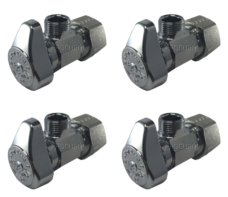 BrassCraft G2CR19L1X valve showing 1/2 in inlet to 3/8 in outlet for reliable shut-off.