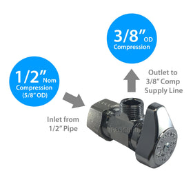 Pack of four BrassCraft angle stop valves for multiple fixtures.