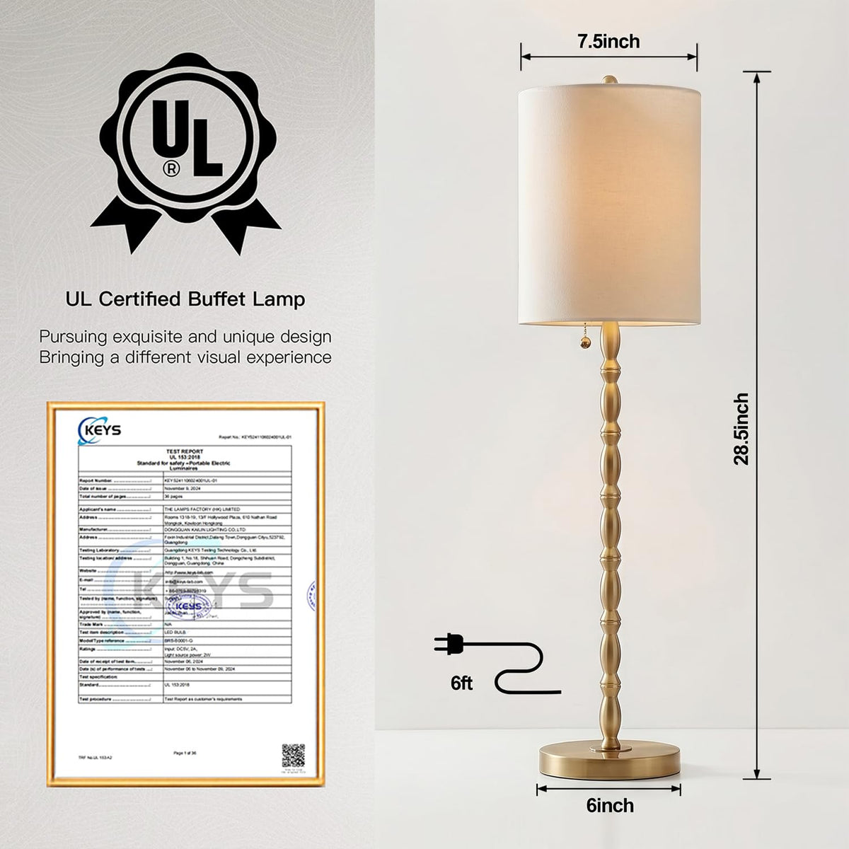 BRASSLISM buffet lamps in living room setup for dining or lounge areas.