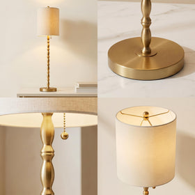BRASSLISM buffet lamps side-profile 28.5in tall for space-saving layouts.