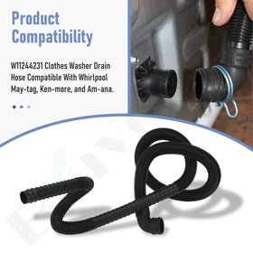 Braveboy washer drain hose installs easily with standard washers