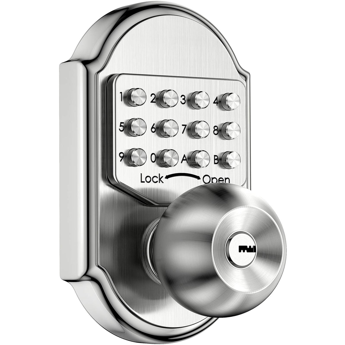 Bravex keyless entry keypad front view, battery-free security.