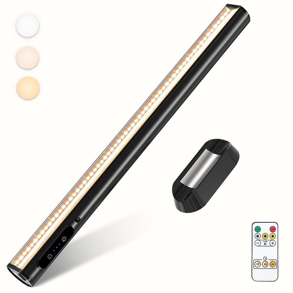 Bravzurg rechargeable LED light bar mounted on a mirror for clear task lighting.