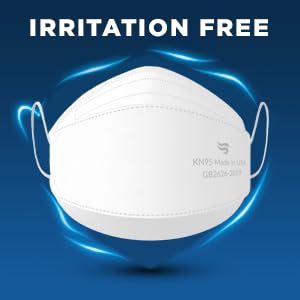 Breatheze KN95 mask front view showing 3D contour for secure fit