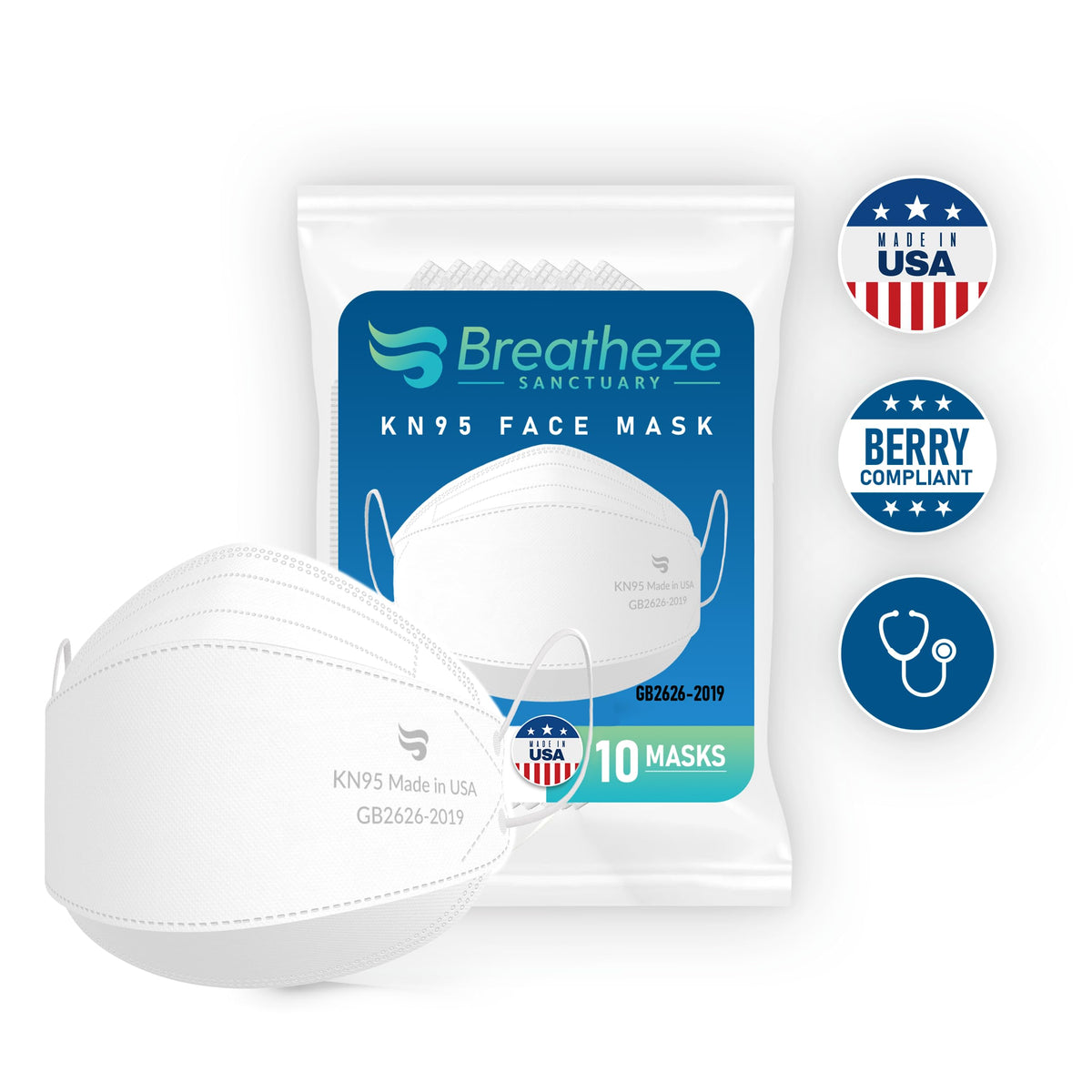 Breatheze KN95 mask outdoors during commute for protection on the go