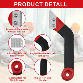 Breeker six extra blades for versatile grout removal tasks