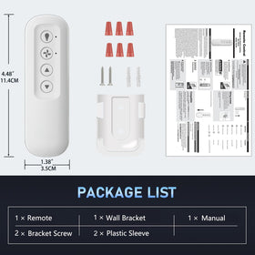 Breeze Bay 3-speed and light dimmer buttons for precise control.