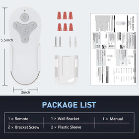 Battery not included; requires 12V A23 battery for Breeze Bay remote.