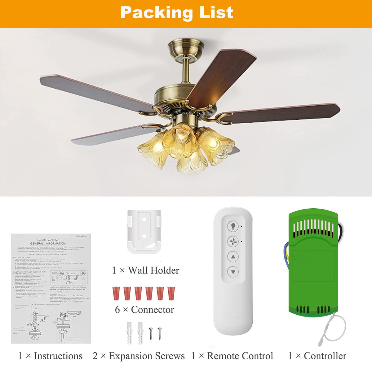 Breeze Bay remote controlling fan speed and light from one device