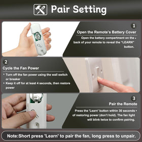 Breeze Bay package includes remote, wall mount, screws, and manual.