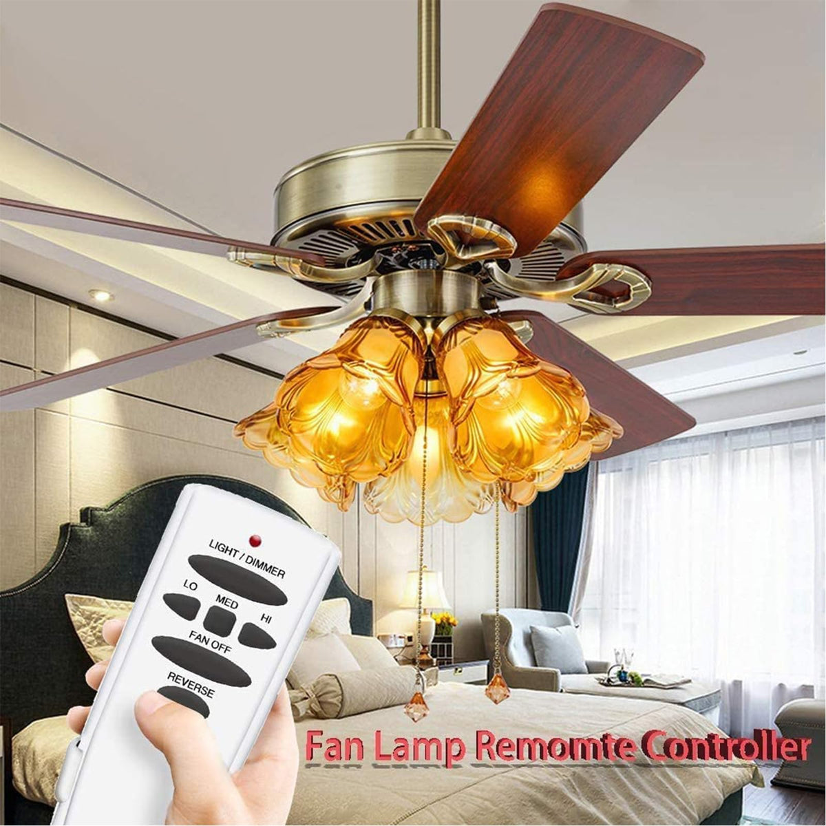 Breeze Bay remote in white finish complements modern ceilings.