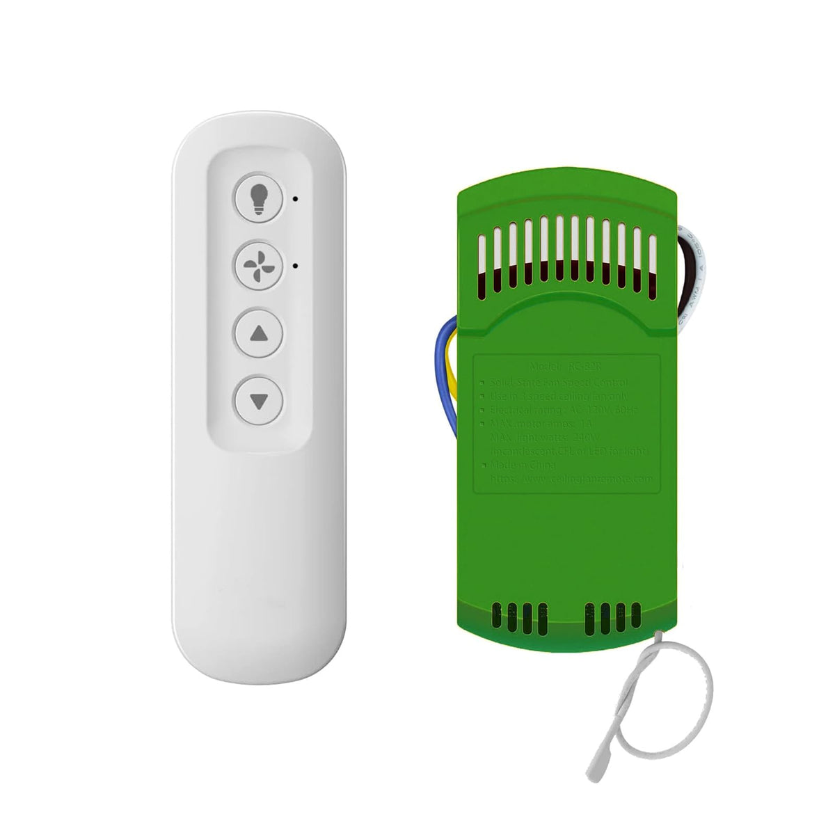 Breeze Bay universal remote for Hunter fans with dimmable light control