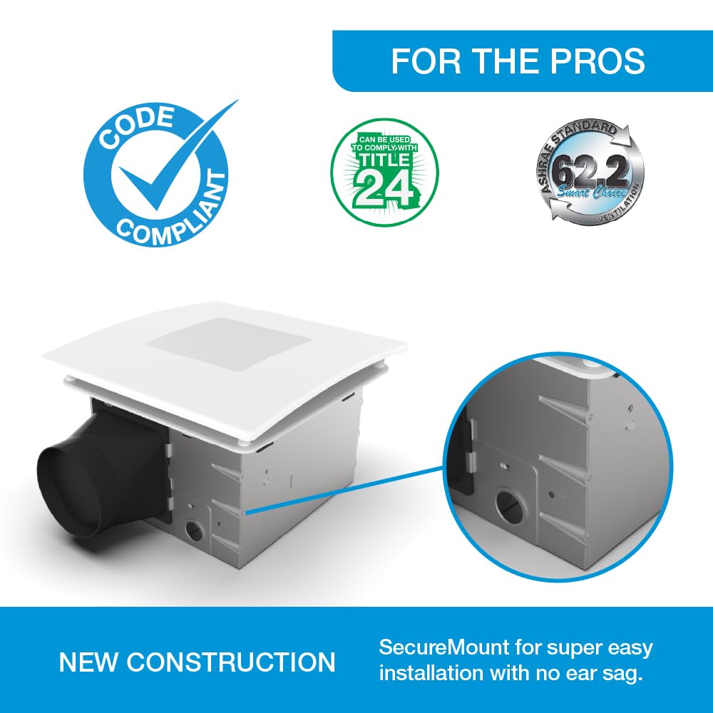 Breeze Easy 110 CFM LED light provides clear, bright illumination.