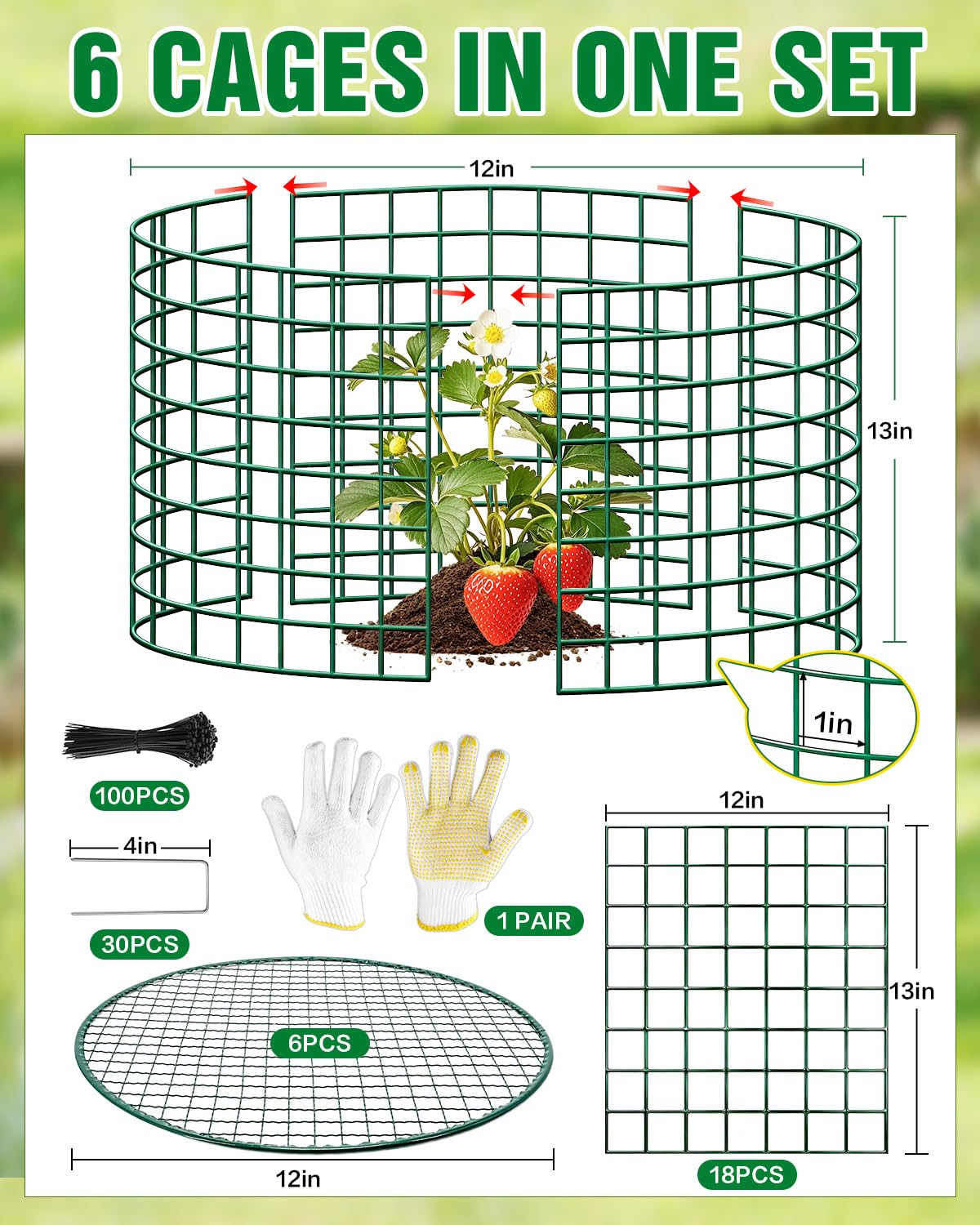 Breeze Touch metal garden cloches shown ready for assembly in the garden.
