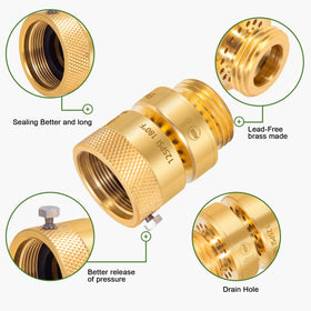 Close-up of Breezliy PK1390 lead-free brass body highlighting durability.