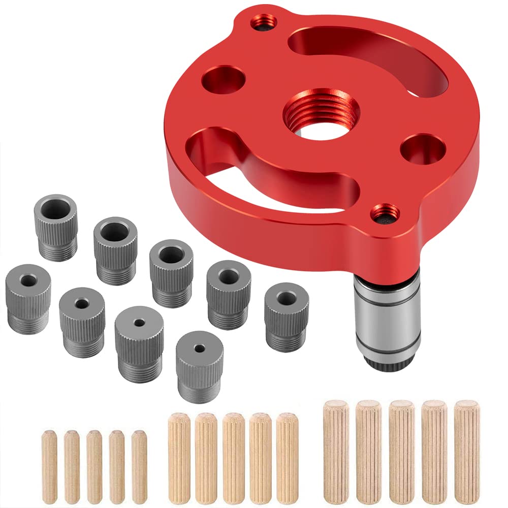 Breezliy self-centering doweling jig close-up highlighting precise guide holes for clean joins.