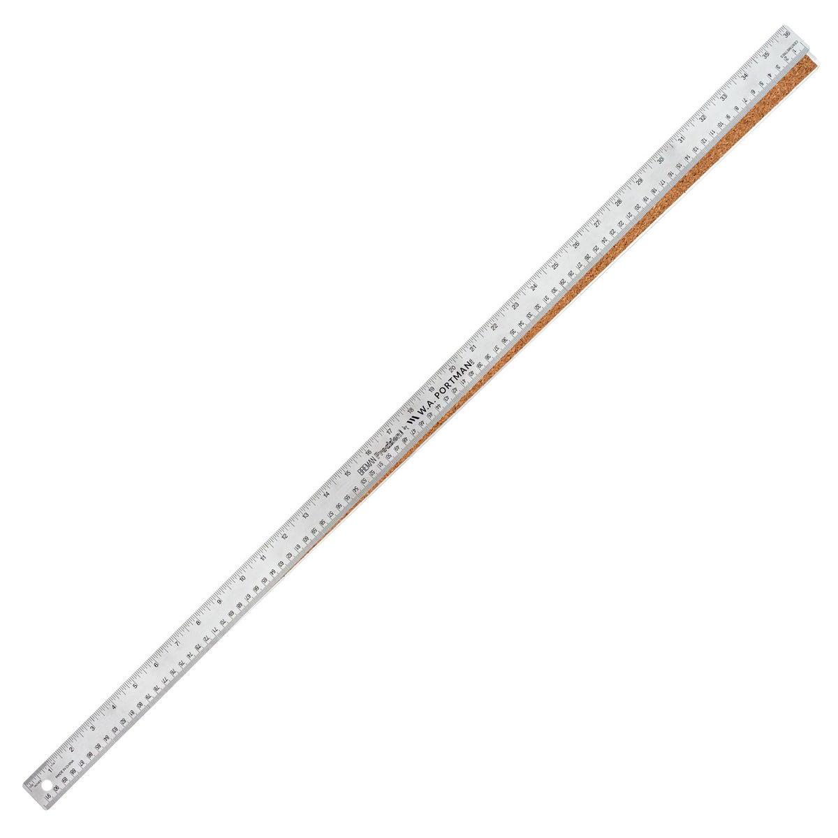 Breman Precision 36-inch cork-back ruler, durable stainless steel for long-lasting accuracy.