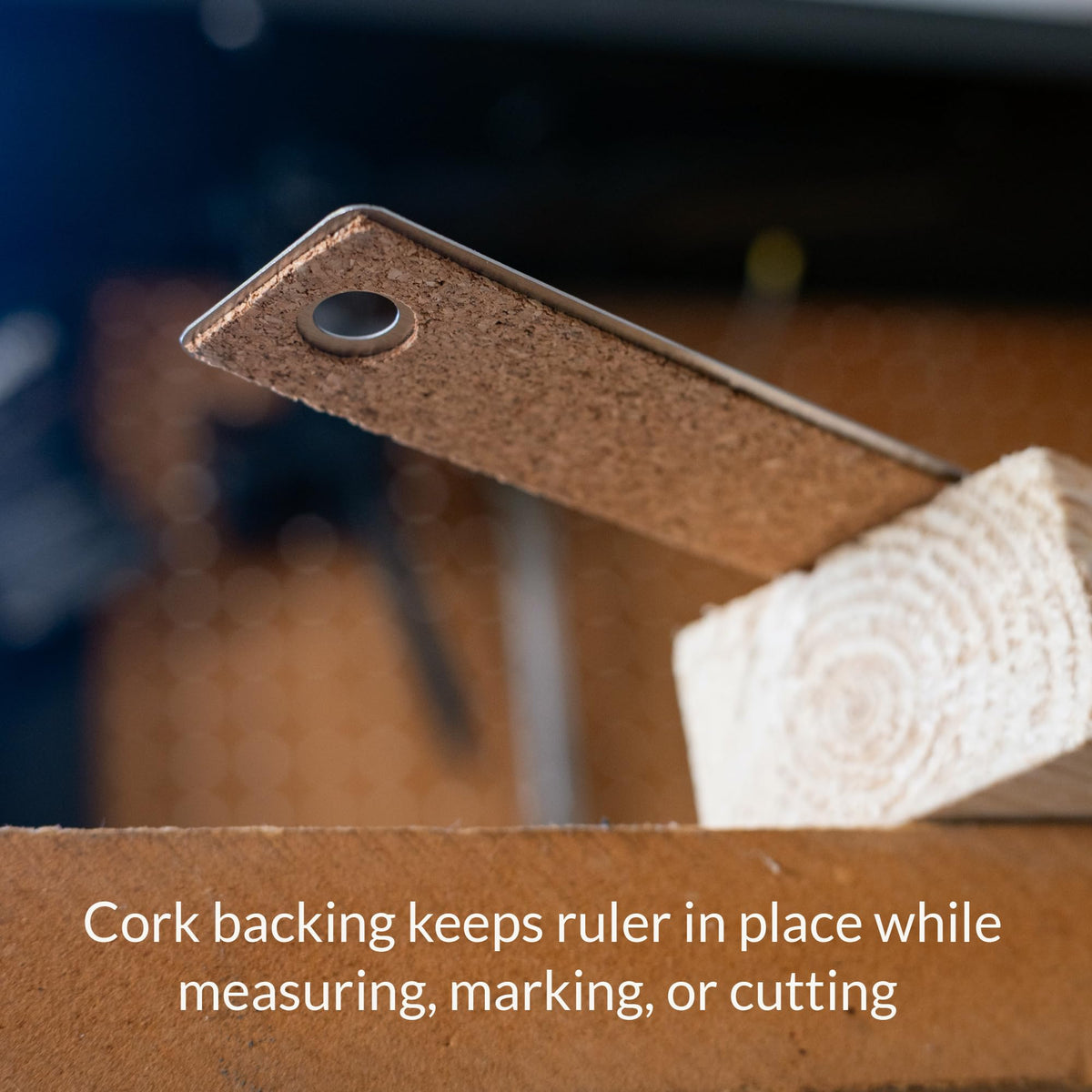 Breman Precision ruler with hang-up hole for easy, accessible storage.