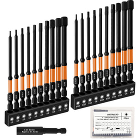 BRETREEAD Impact 4-inch hex bit set with storage box for versatile screwdriving tasks
