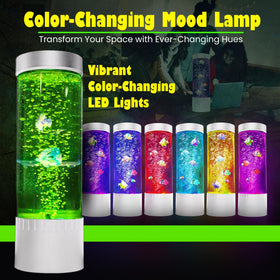 Brewish Bubble Fish Lamp side view highlighting compact desk friendly design
