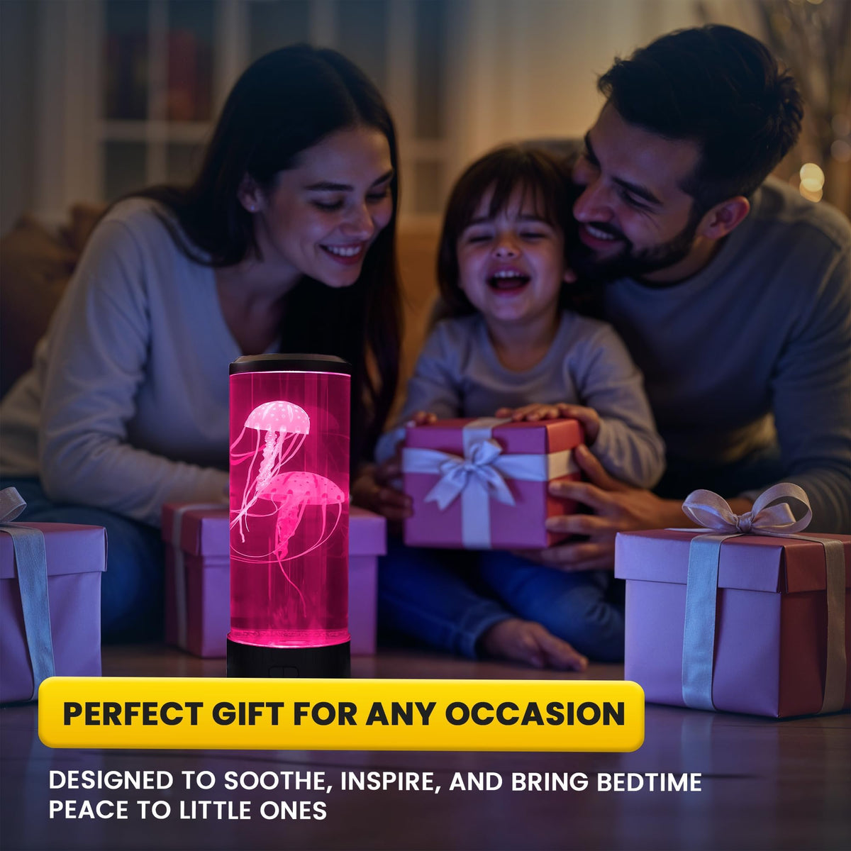 Brewish Jellyfish Lamp serves as a soothing bedside night light