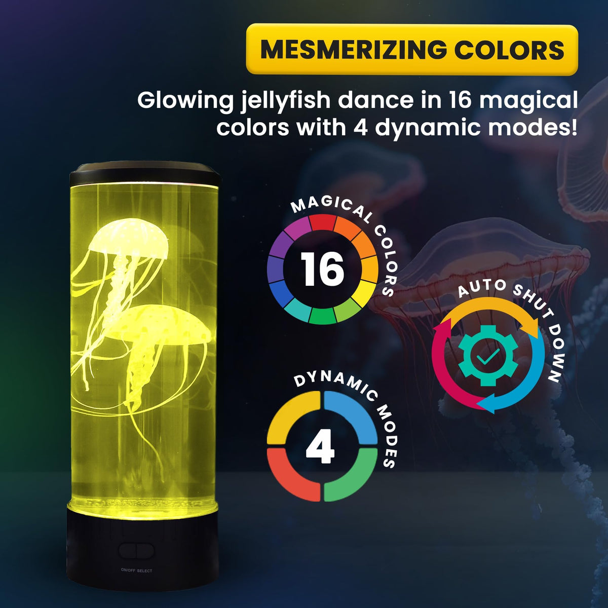 Brewish Jellyfish Lamp remote control for color and mode adjustments