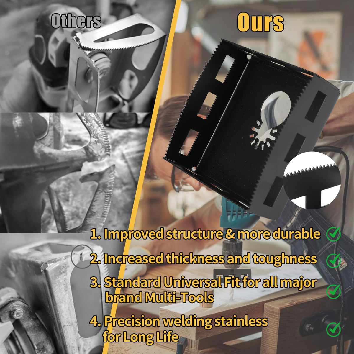 BRHABO drywall hole cutter demonstrating 2-3/8 x 3-3/4 inch capacity for single-gang boxes.