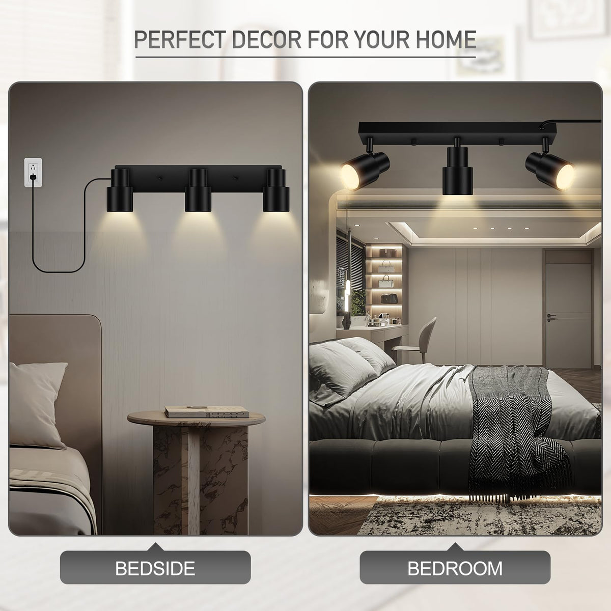Black matte finish adds contemporary style and easy cleaning to any interior space.