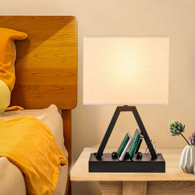 Briever LED bulb included for warm, steady illumination.
