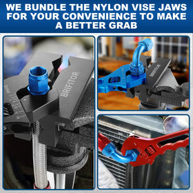 BRIFITOR AN fittings wrench 4-inch vise jaws pads provide stable clamping.