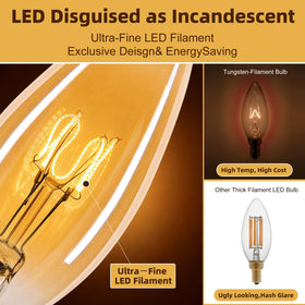 Brighfivey dimmable amber light 2000K for mood lighting