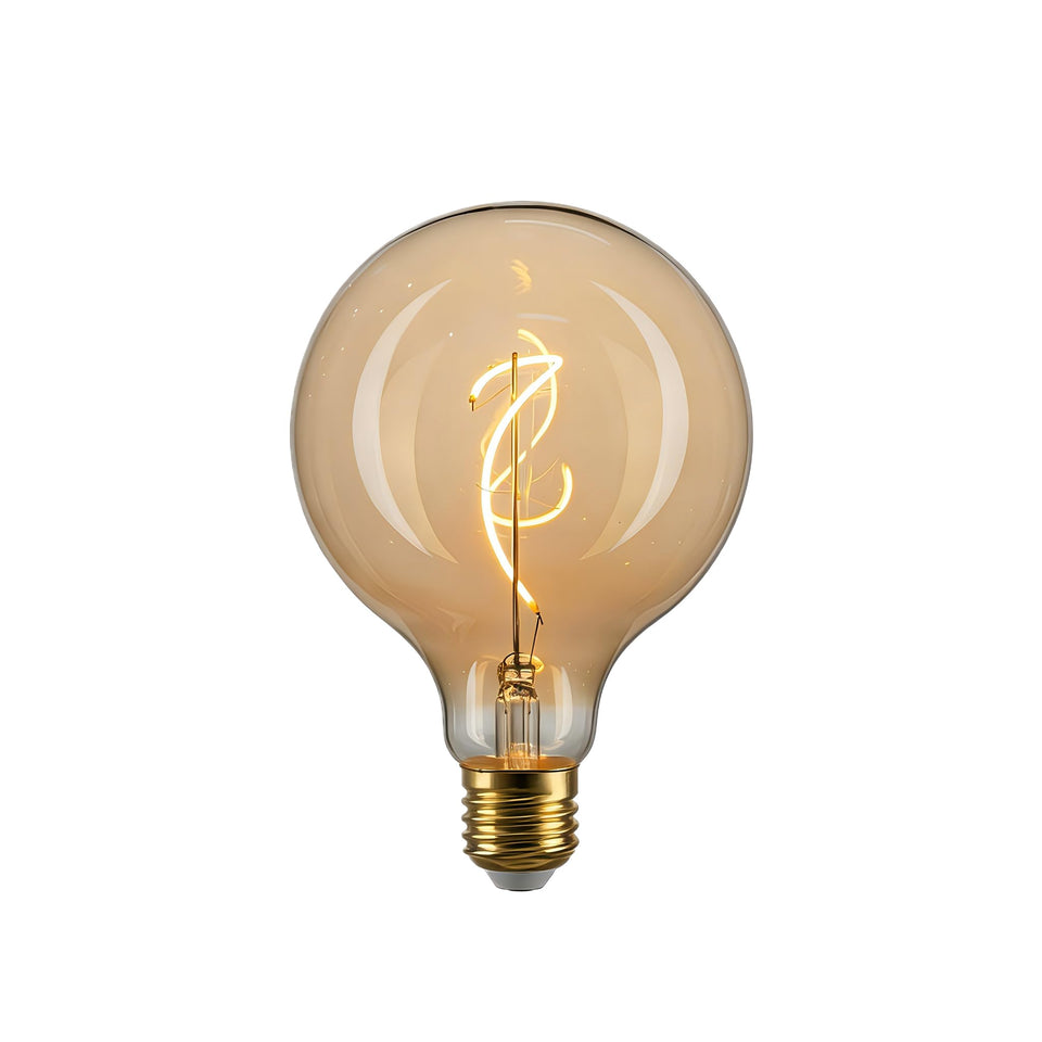 Brighfivey G125 oversized amber glass bulb — ambient glow for stylish interiors.