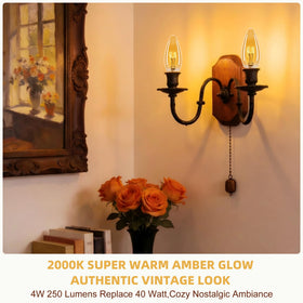Brighfivey LED filament ultra-fine 4W bulb for energy-saving decor