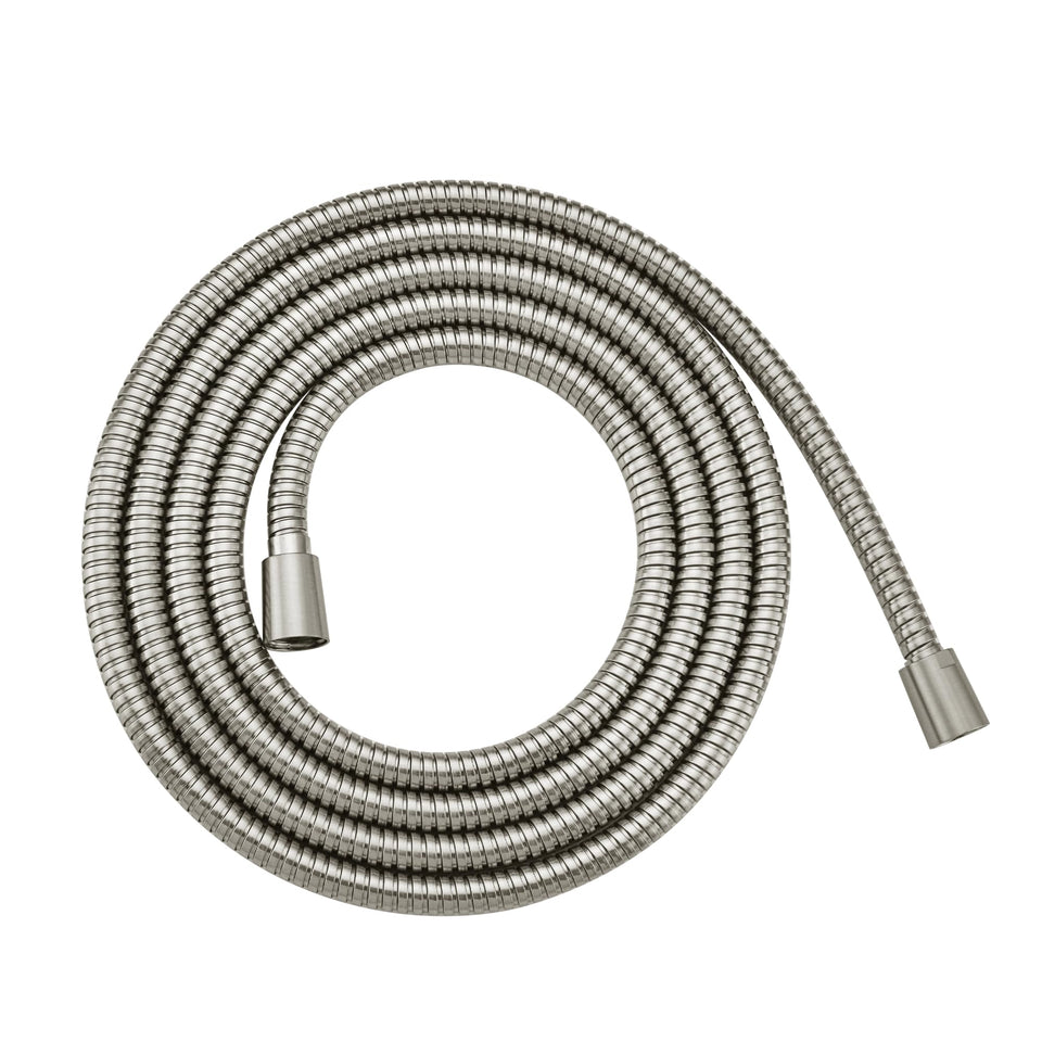 Bright Showers 118-inch hose extended for reach during baths