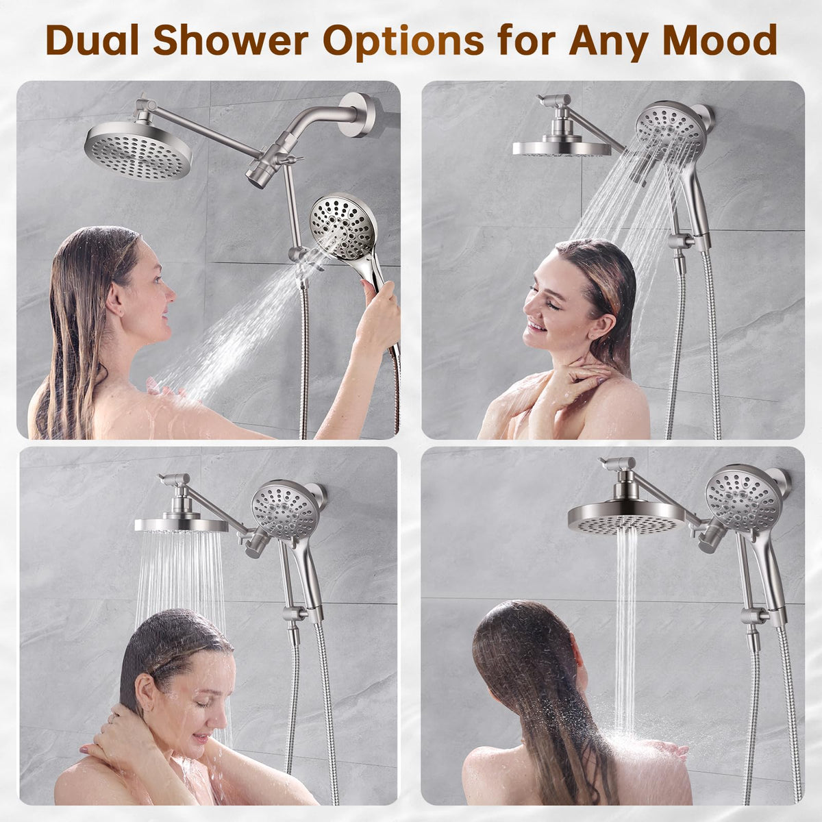 BRIGHT SHOWERS 2.5 gpm flow delivers steady spray under typical water pressure
