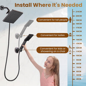 Bright Showers 3-way diverter lets you switch between modes with ease.