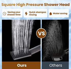 Bright Showers 60-inch hose for extended reach and easy rinsing.