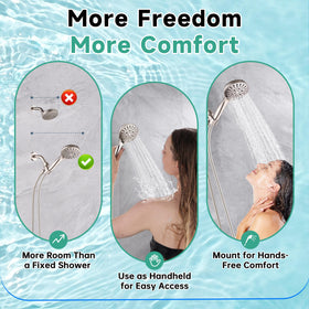 Bright Showers 69-inch kink-free hose for extended reach