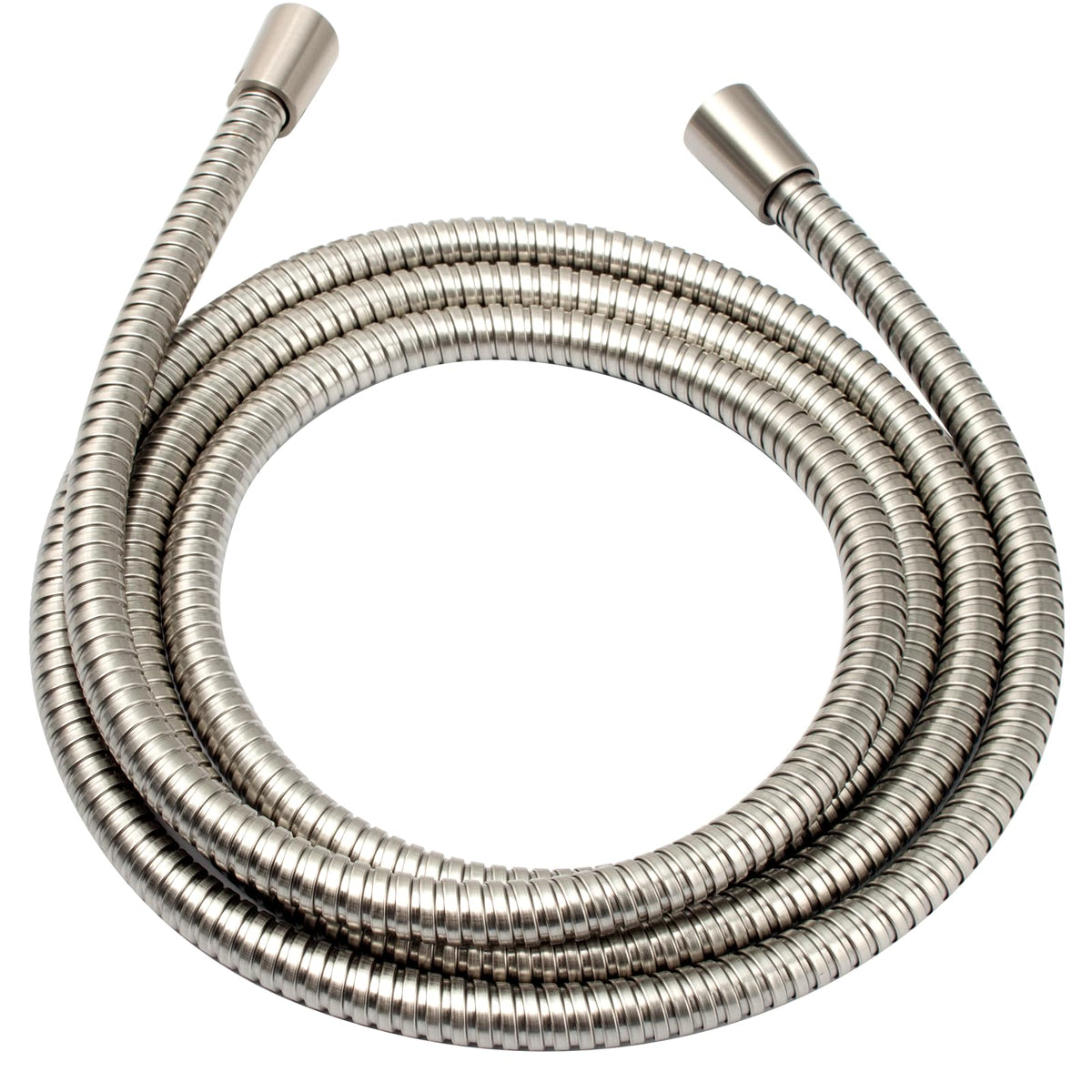 BRIGHT SHOWERS 96-inch hose extends reach for convenient bath time.