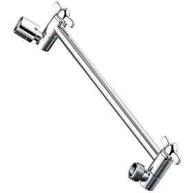 BRIGHT SHOWERS brass extension arm height adjustment for wider rainfall coverage.