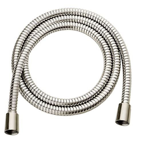 BRIGHT SHOWERS brushed nickel hose exterior resists corrosion