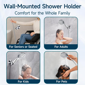 BRIGHT SHOWERS chrome finish adds a sleek, durable look in any bathroom