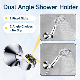 BRIGHT SHOWERS dual angle positions for customizable water flow