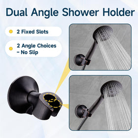 BRIGHT SHOWERS dual-angle positions enable customizable water flow.