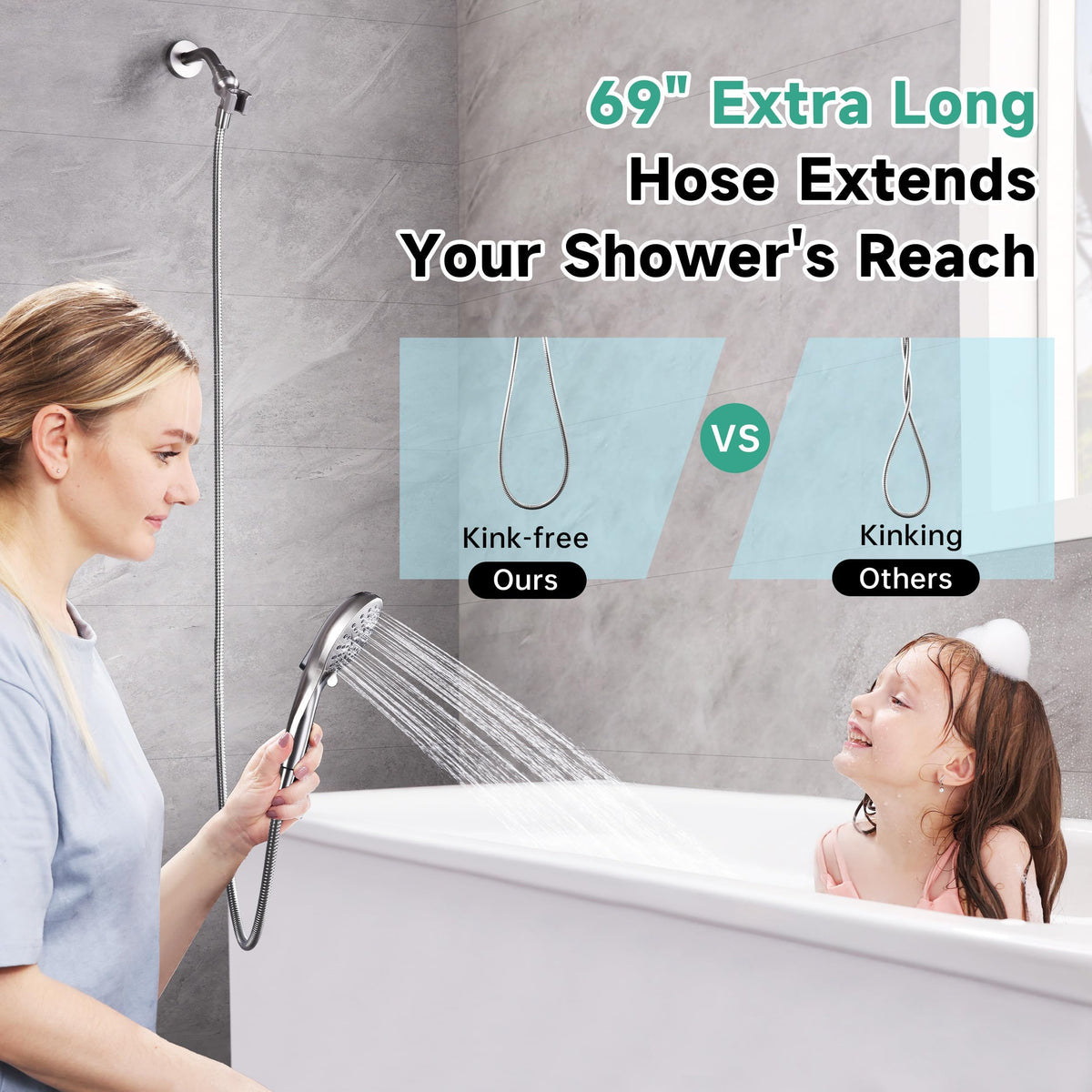 Bright Showers easy-install bracket fits standard shower arms