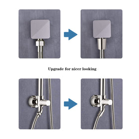 BRIGHT SHOWERS 1/2-inch brass connector fits standard hand showers.