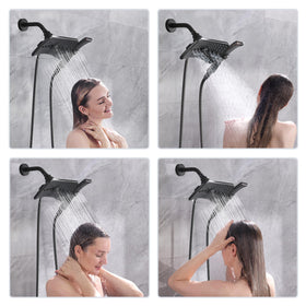BRIGHT SHOWERS handheld detachable shower for targeted cleaning and easy rinsing.