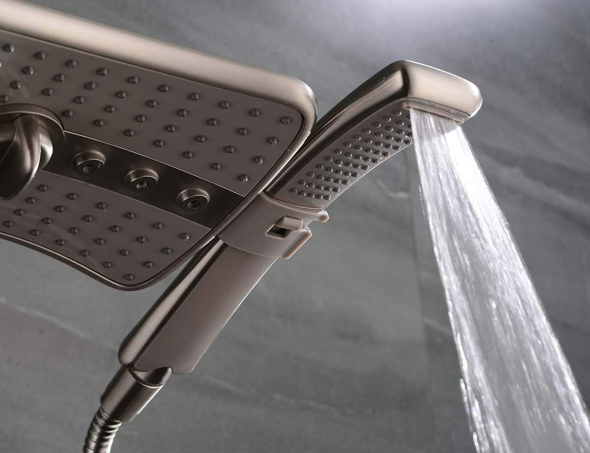 BRIGHT SHOWERS lifetime warranty badge with US-based support.